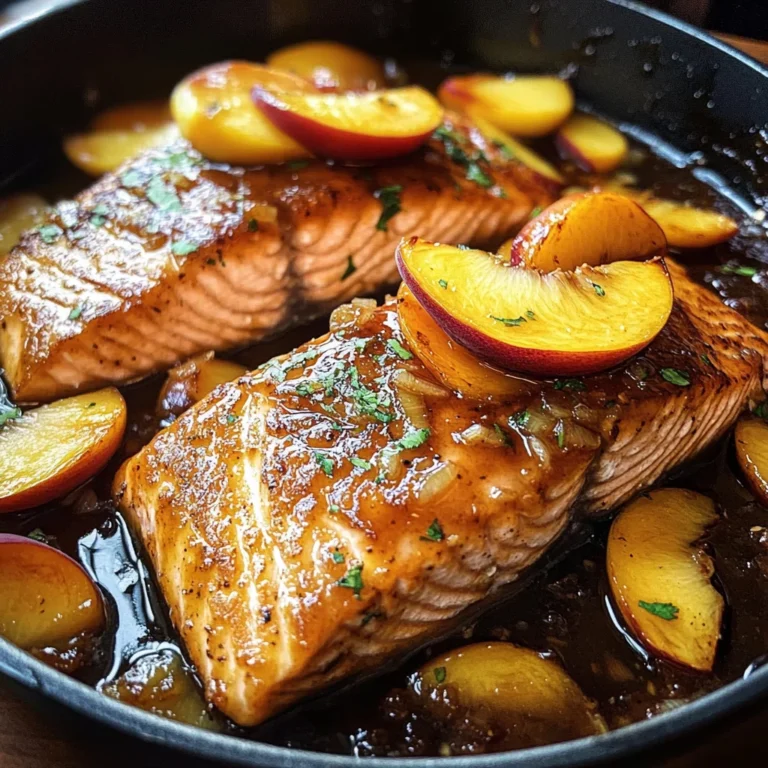 Bourbon Peach Roasted Salmon
