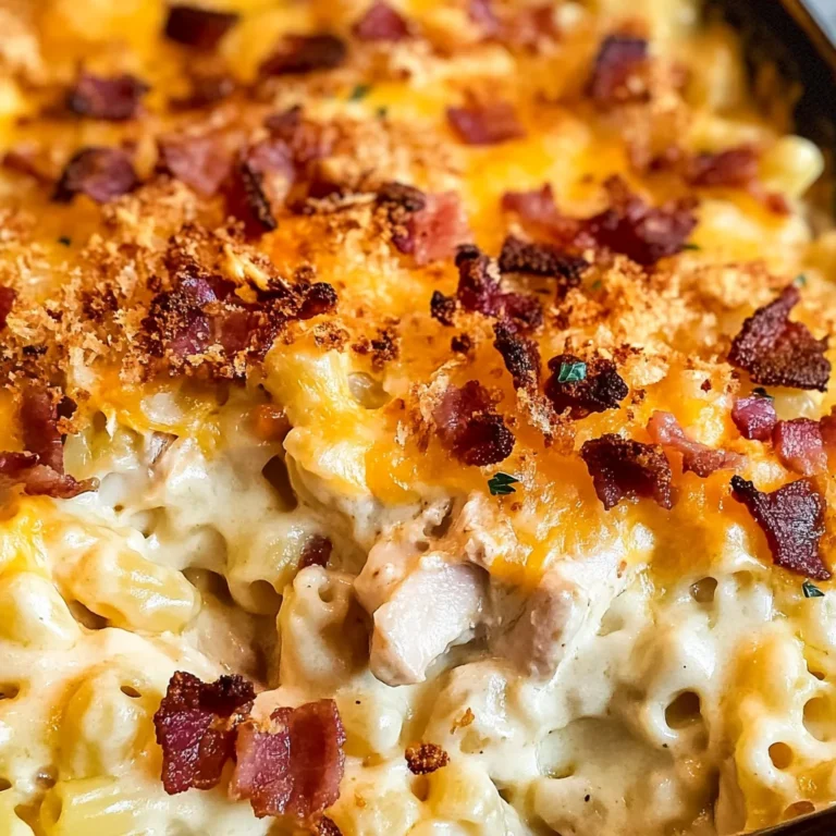 Chicken Turkey Bacon Ranch Mac and Cheese Casserole