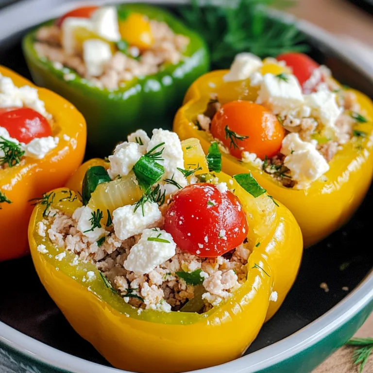 Greek Chicken Stuffed Peppers