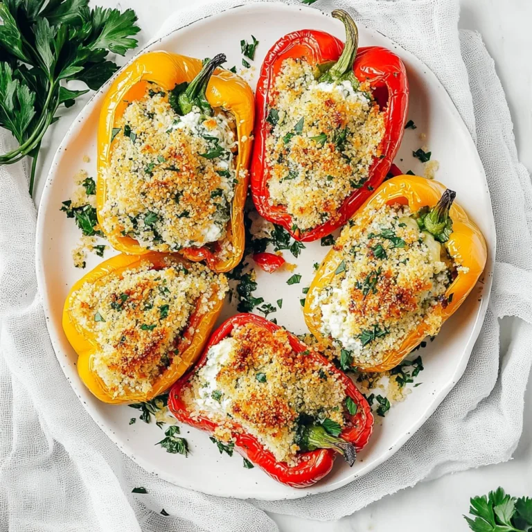 Herby Ricotta Stuffed Peppers