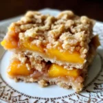 gluten free vegan peach crumb bars